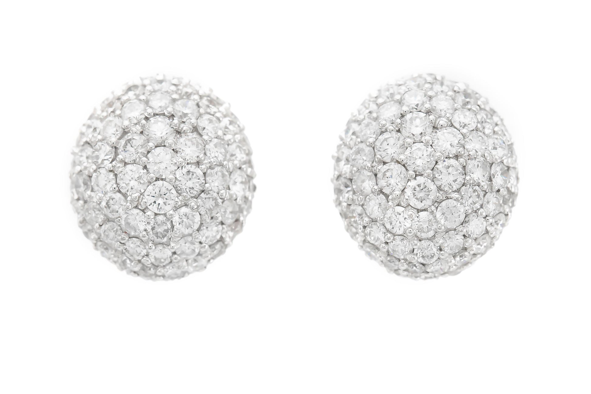 7.00 Carat Diamond Bombe Earrings