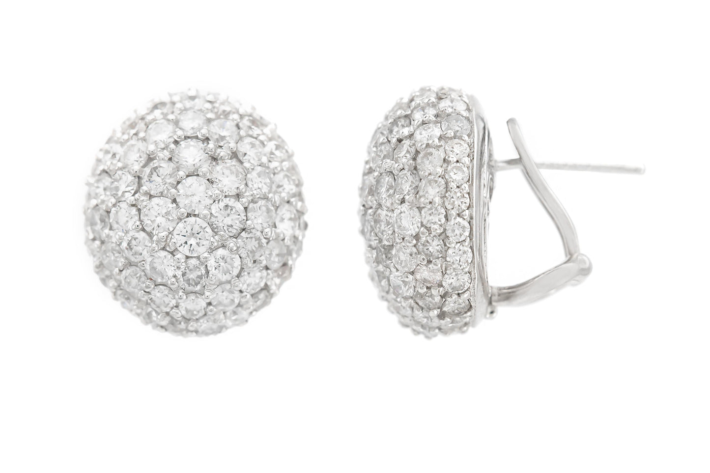 7.00 Carat Diamond Bombe Earrings