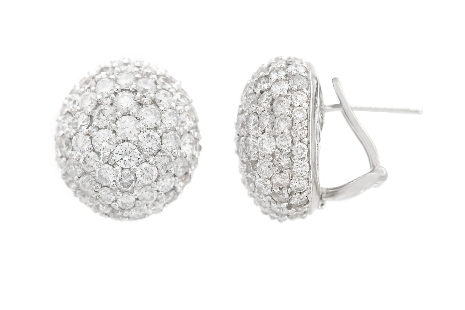 7.00 Carat Diamond Bombe Earrings