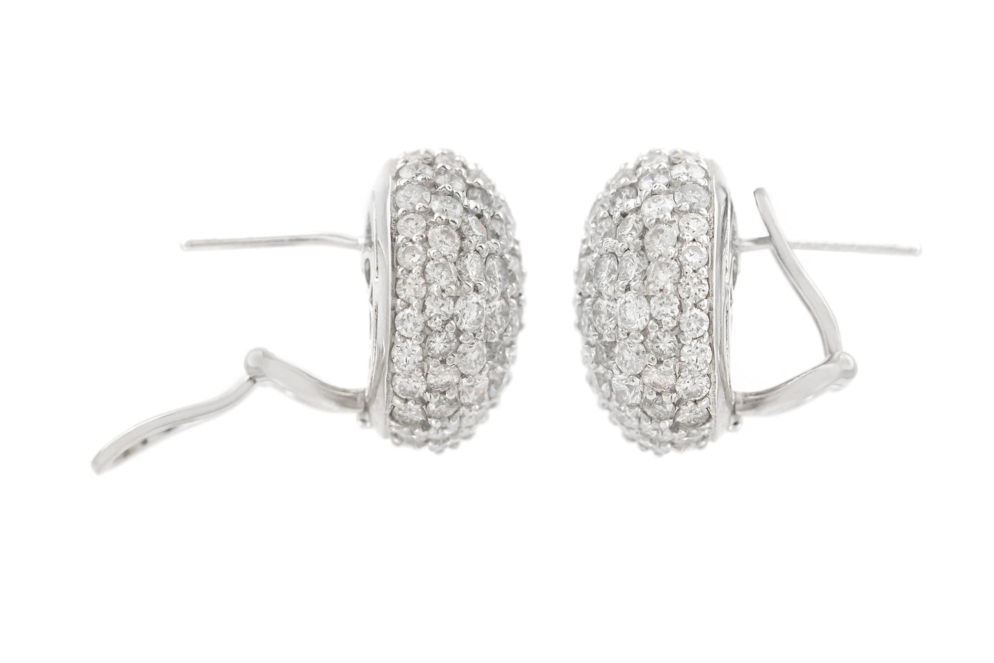 7.00 Carat Diamond Bombe Earrings