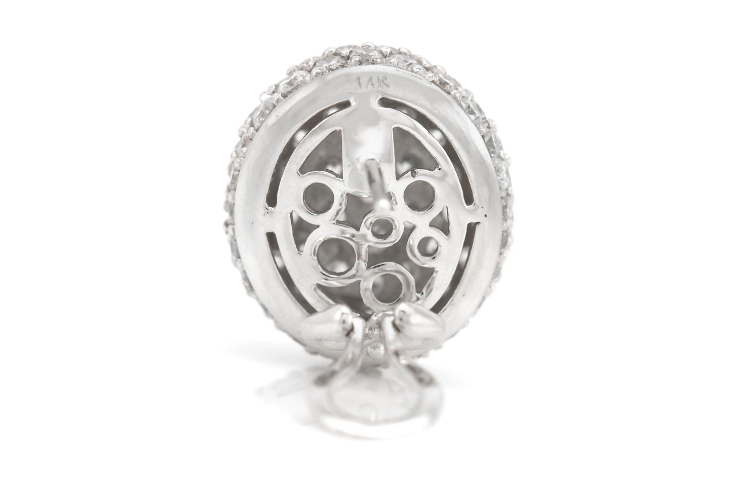 7.00 Carat Diamond Bombe Earrings