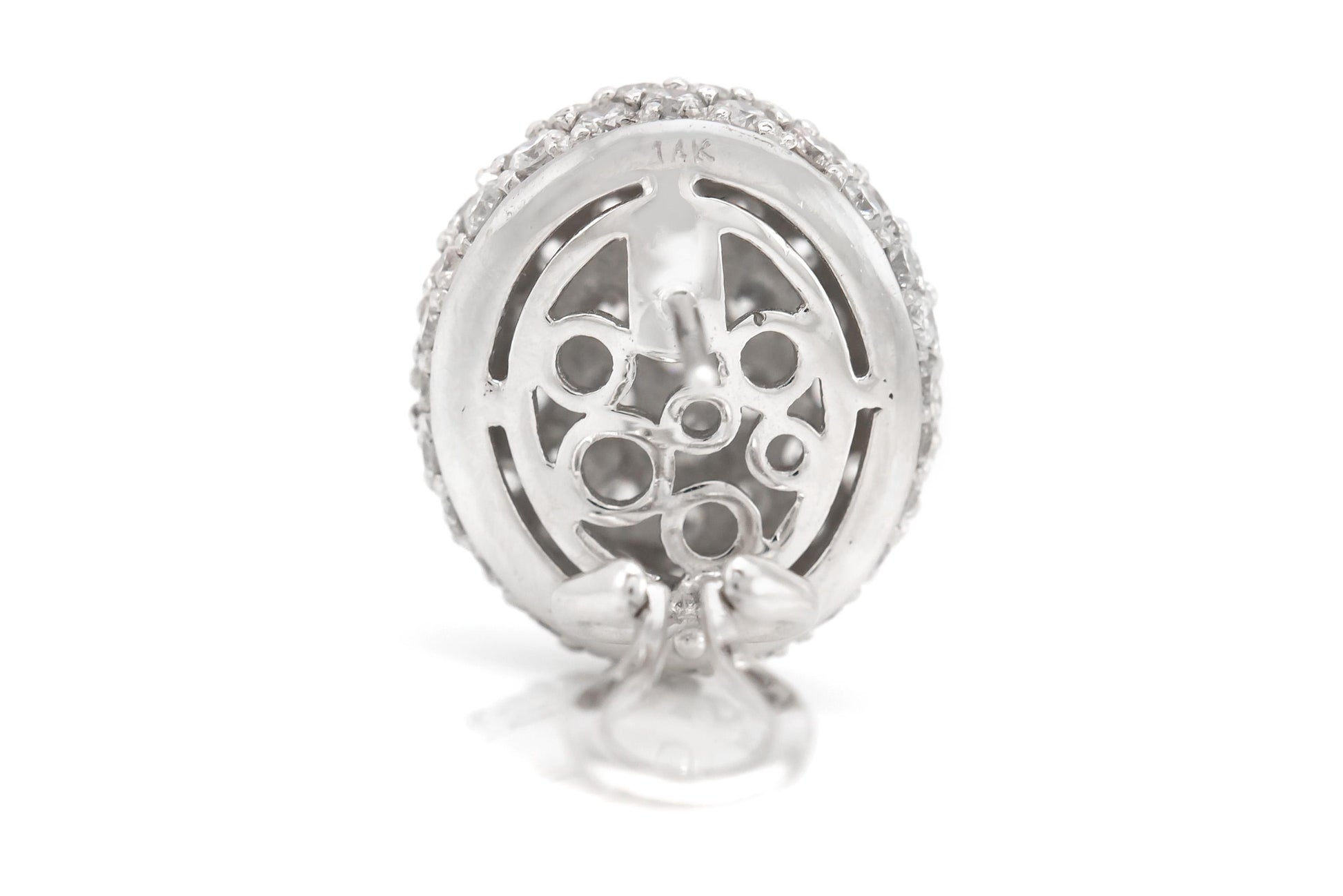 7.00 Carat Diamond Bombe Earrings