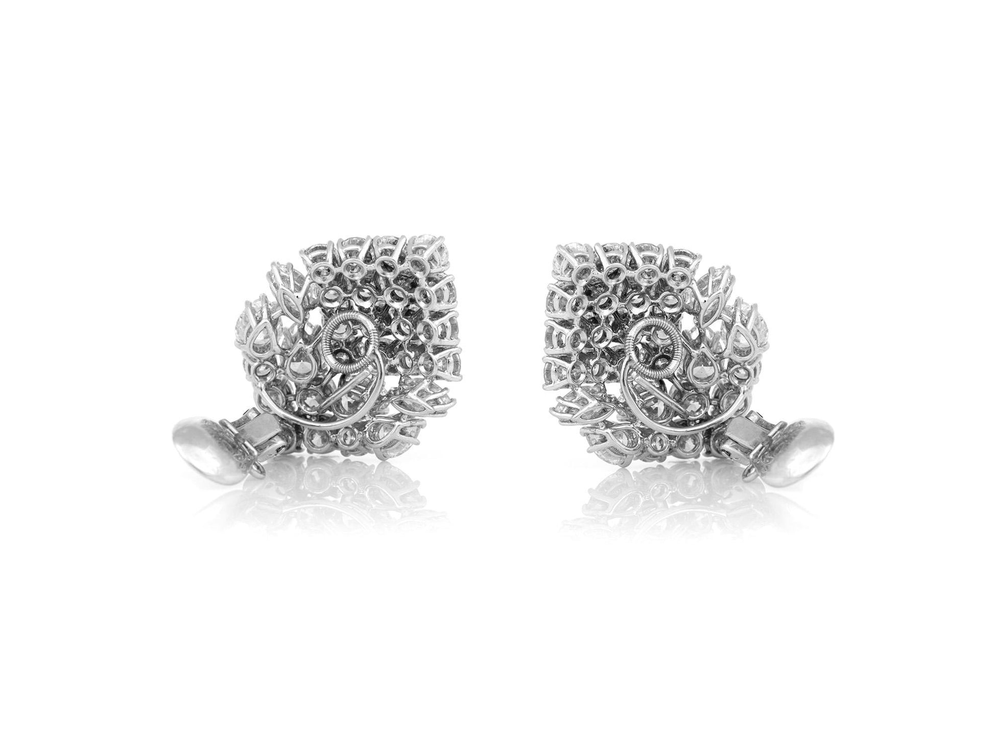 Vintage 1960s David Webb 20.00 Carat Diamond Earrings