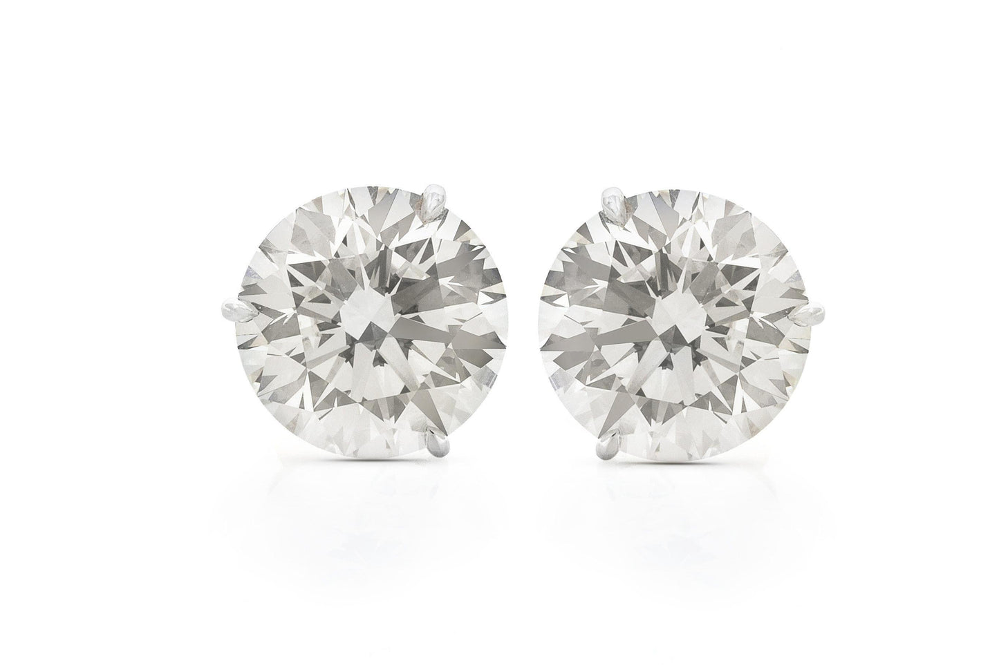 16.08 Carat Round Brilliant Cut Diamond Stud Earrings