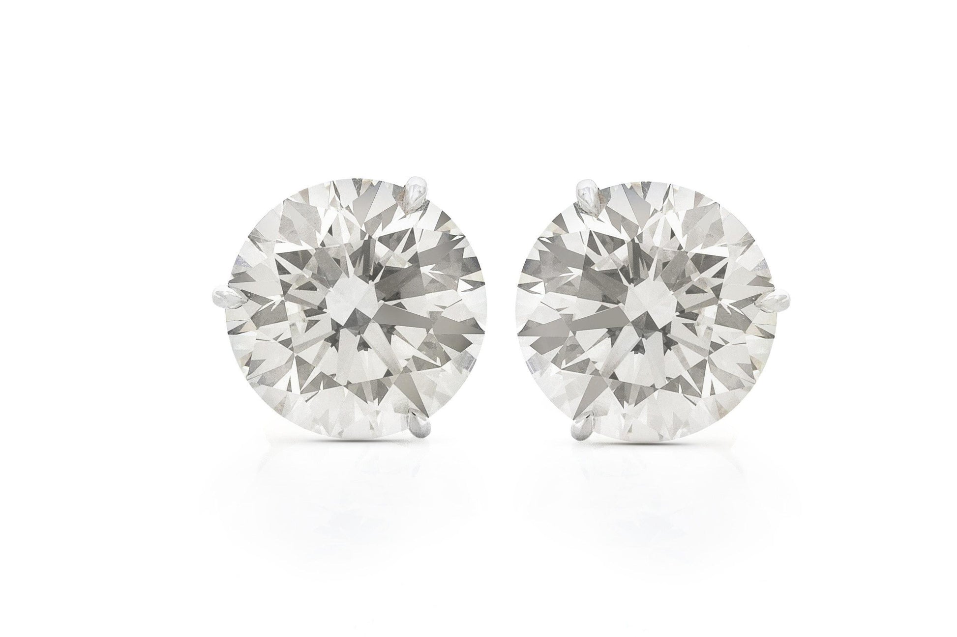 16.08 Carat Round Brilliant Cut Diamond Stud Earrings