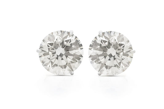 16.08 Carat Round Brilliant Cut Diamond Stud Earrings