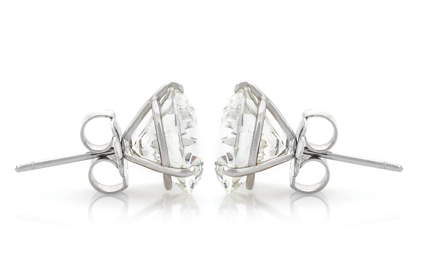 16.08 Carat Round Brilliant Cut Diamond Stud Earrings