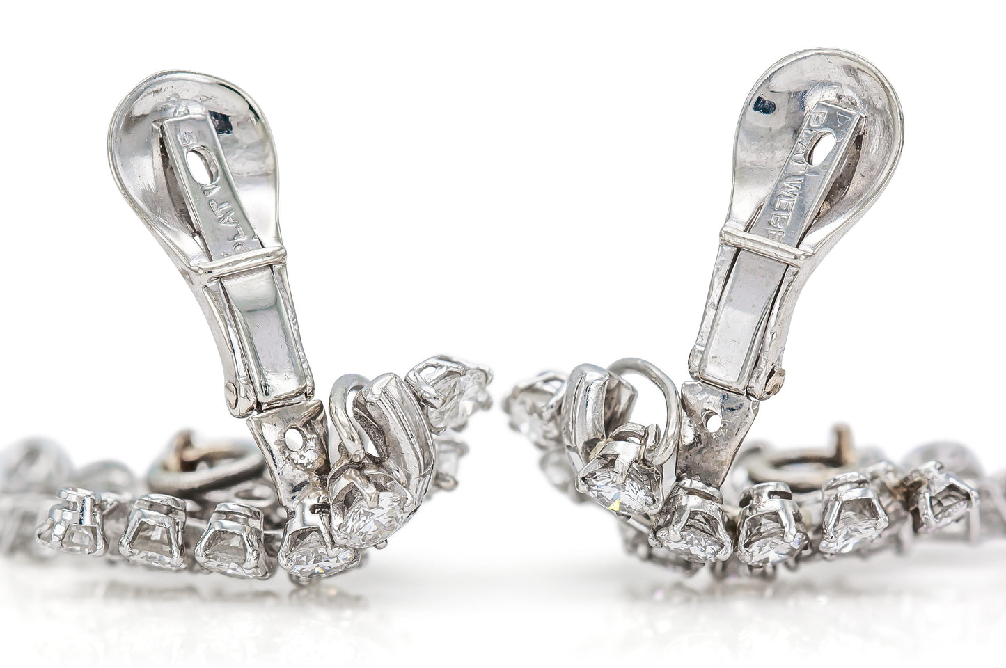 Vintage 1960s David Webb Diamond Leaf Earrings
