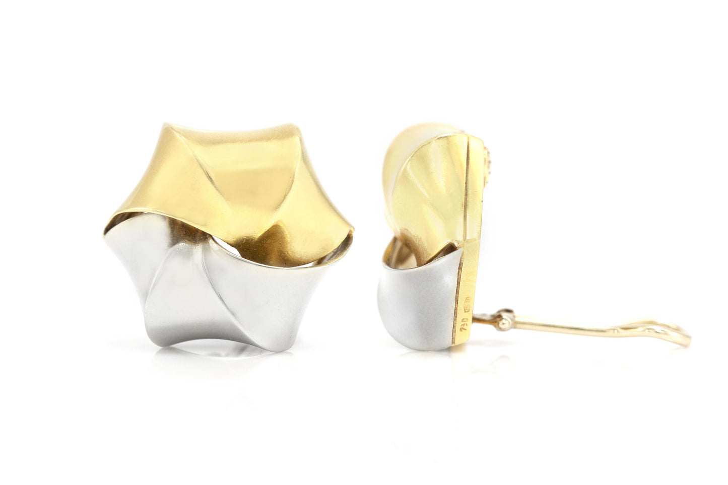Vintage 1980s Pomellato Two-Toned Earrings