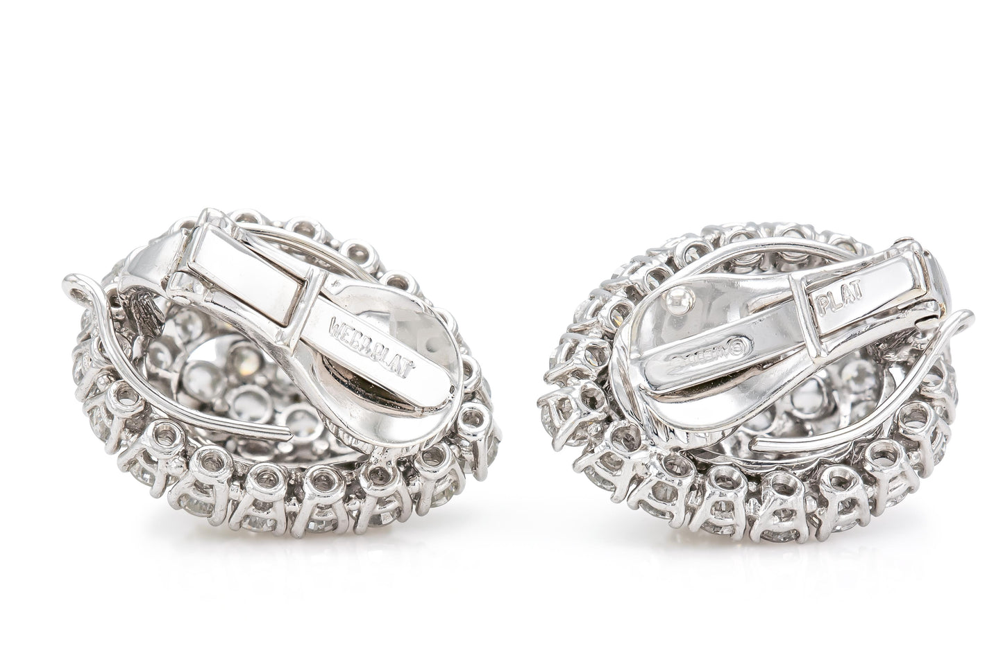 Vintage 1960s David Webb 8.00 Carat Diamond Earrings