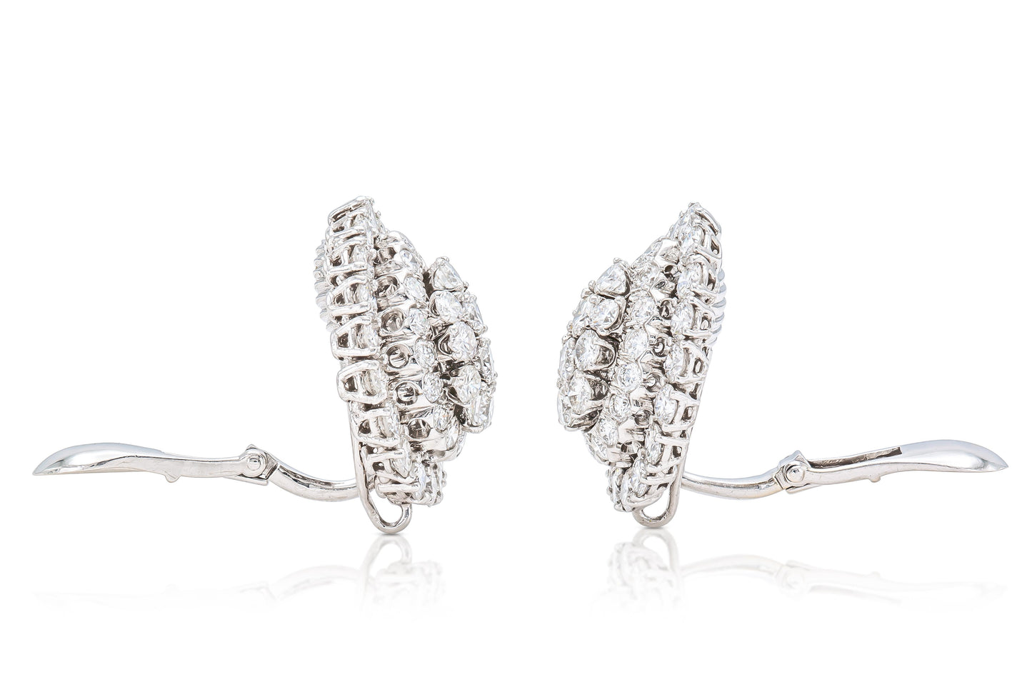 Vintage 1960s David Webb 8.00 Carat Diamond Earrings