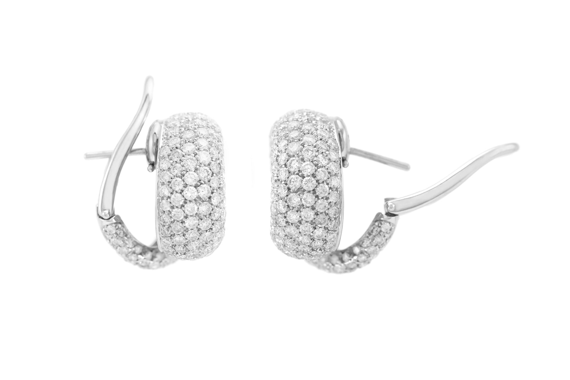 Roberta Porrati 12.70 Carat Diamonds Spiral Earrings
