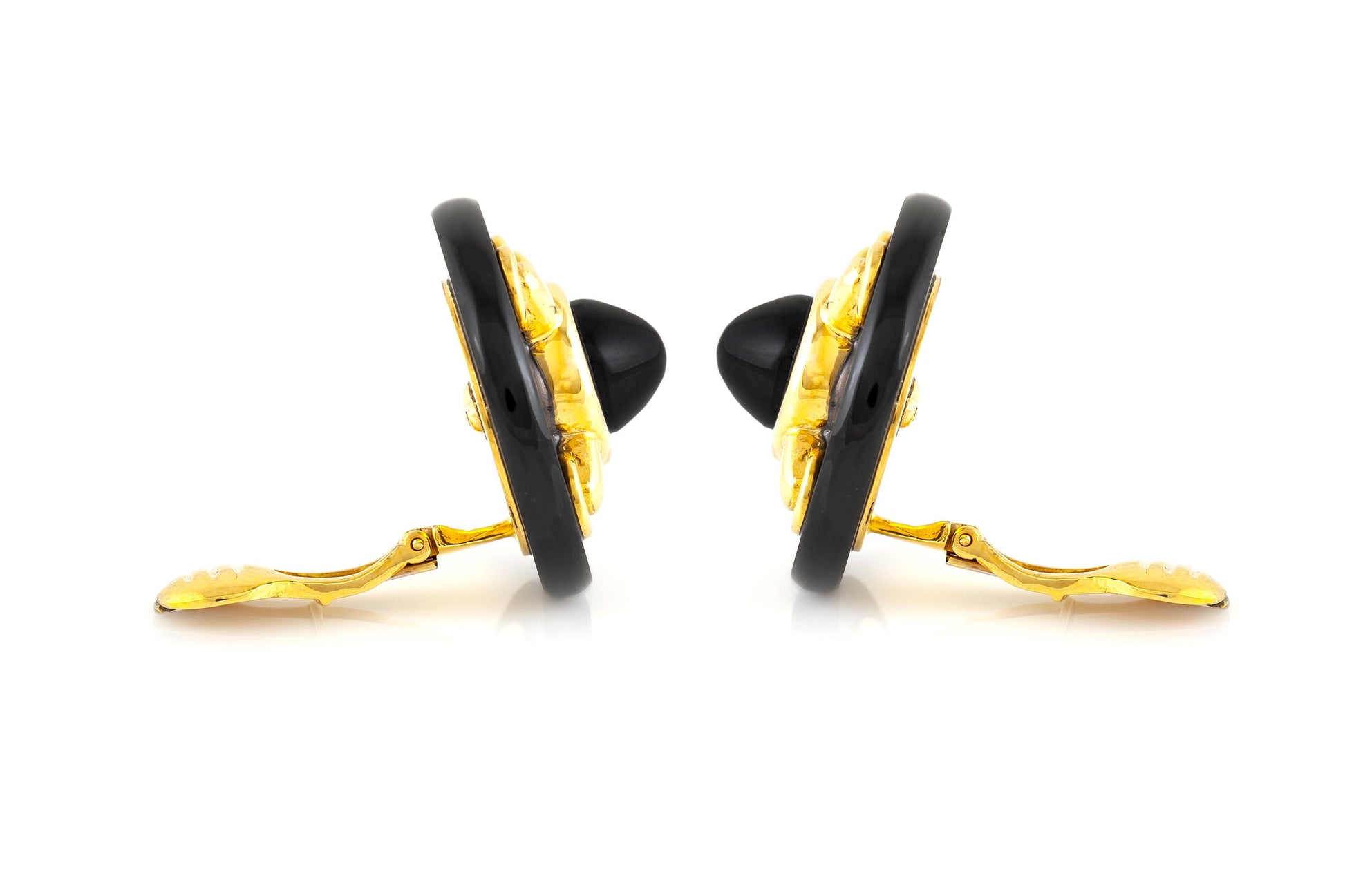 Vintage 1970s Aldo Cipullo Onyx Earrings