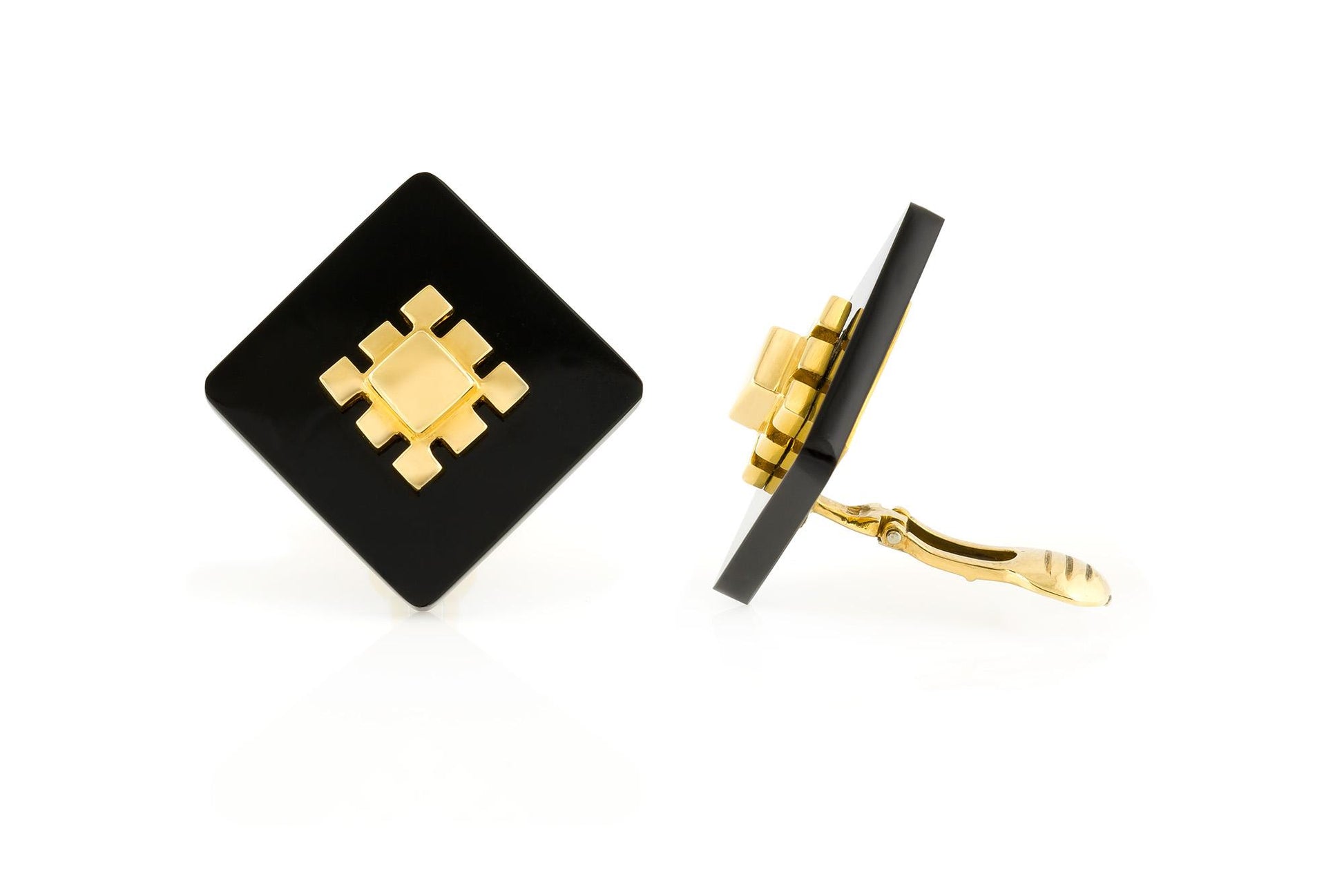 Vintage 1970s Aldo Cipullo Onyx Earrings