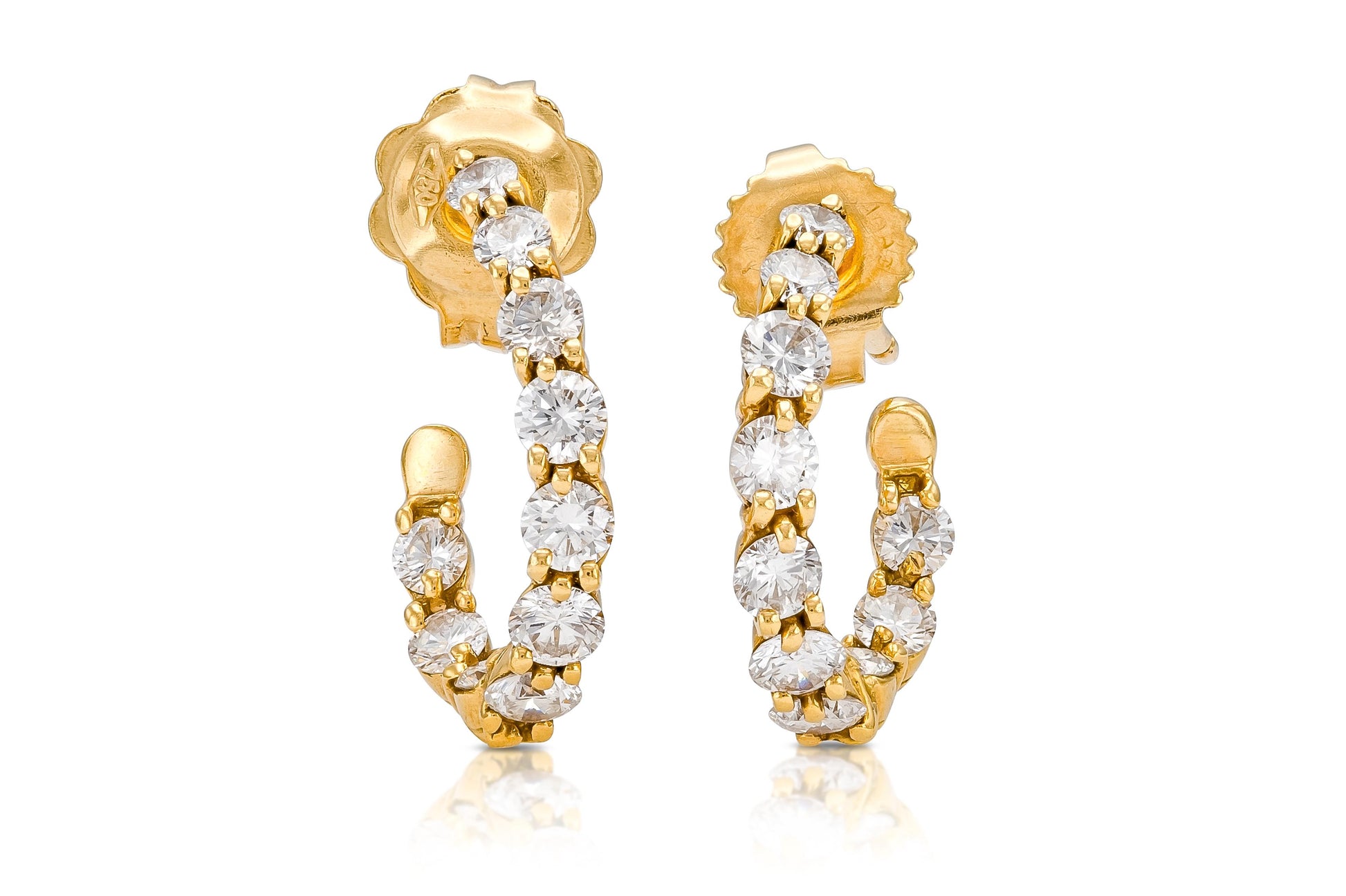 Tiffany & Co. 1.00 Carat Diamond Hoop Earrings