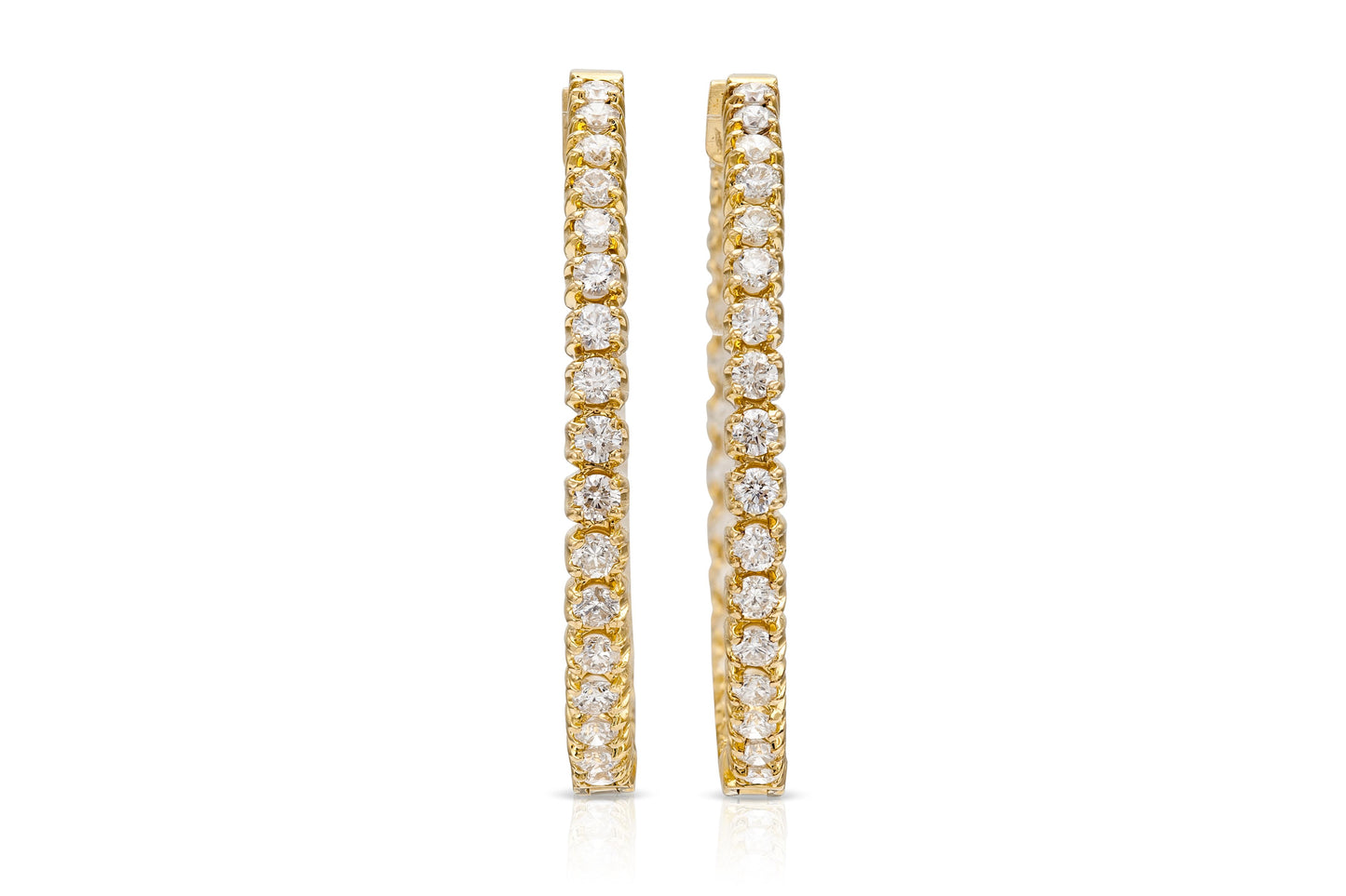 5.50 Carat Diamond Hoop Earrings