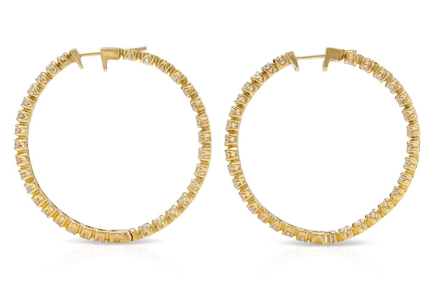 5.50 Carat Diamond Hoop Earrings