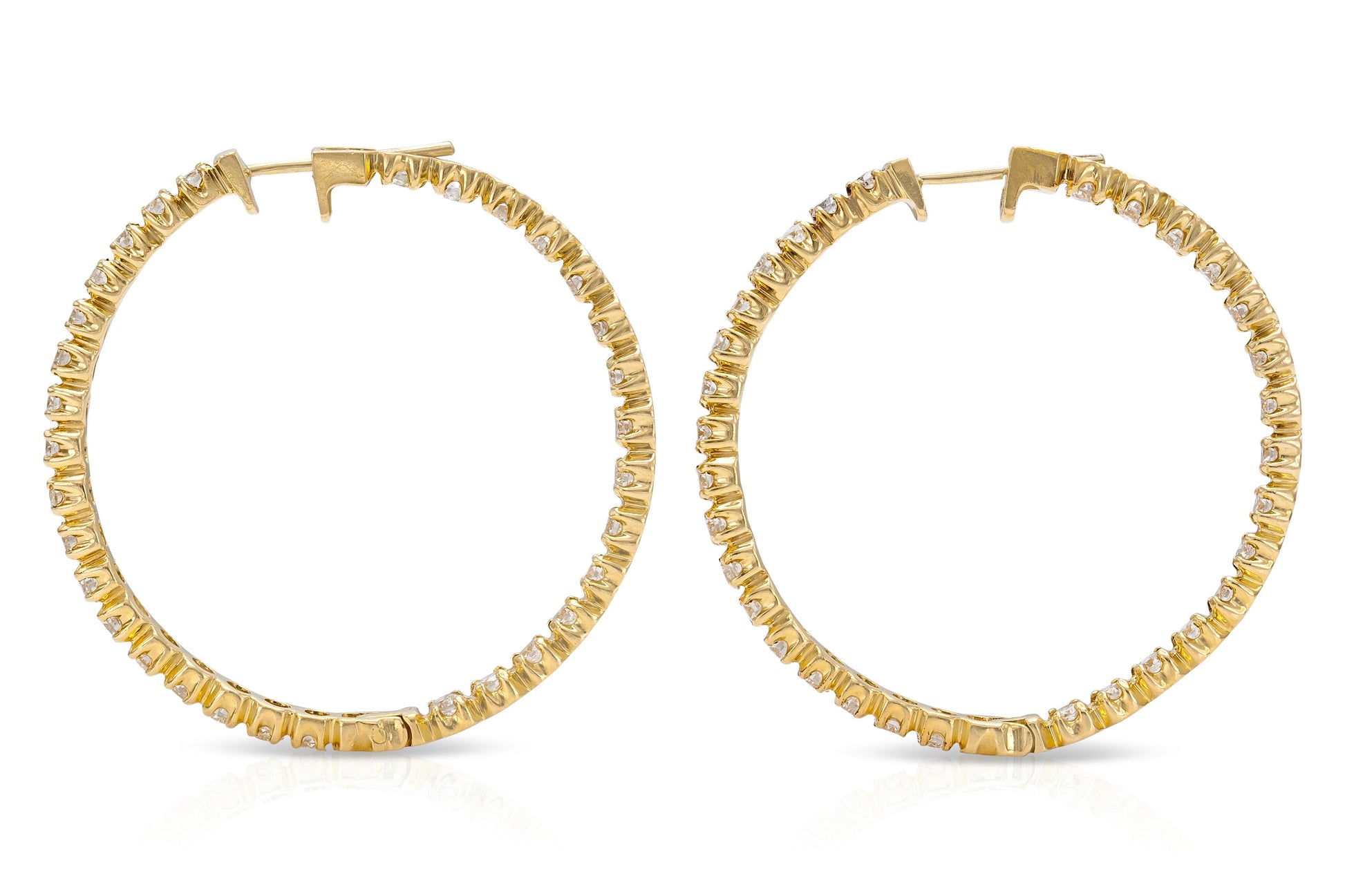 5.50 Carat Diamond Hoop Earrings