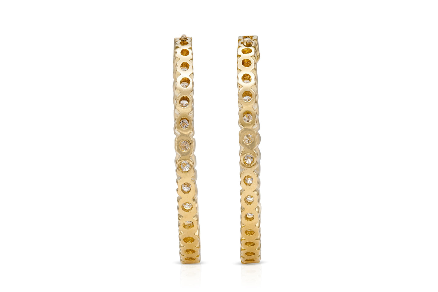 5.50 Carat Diamond Hoop Earrings