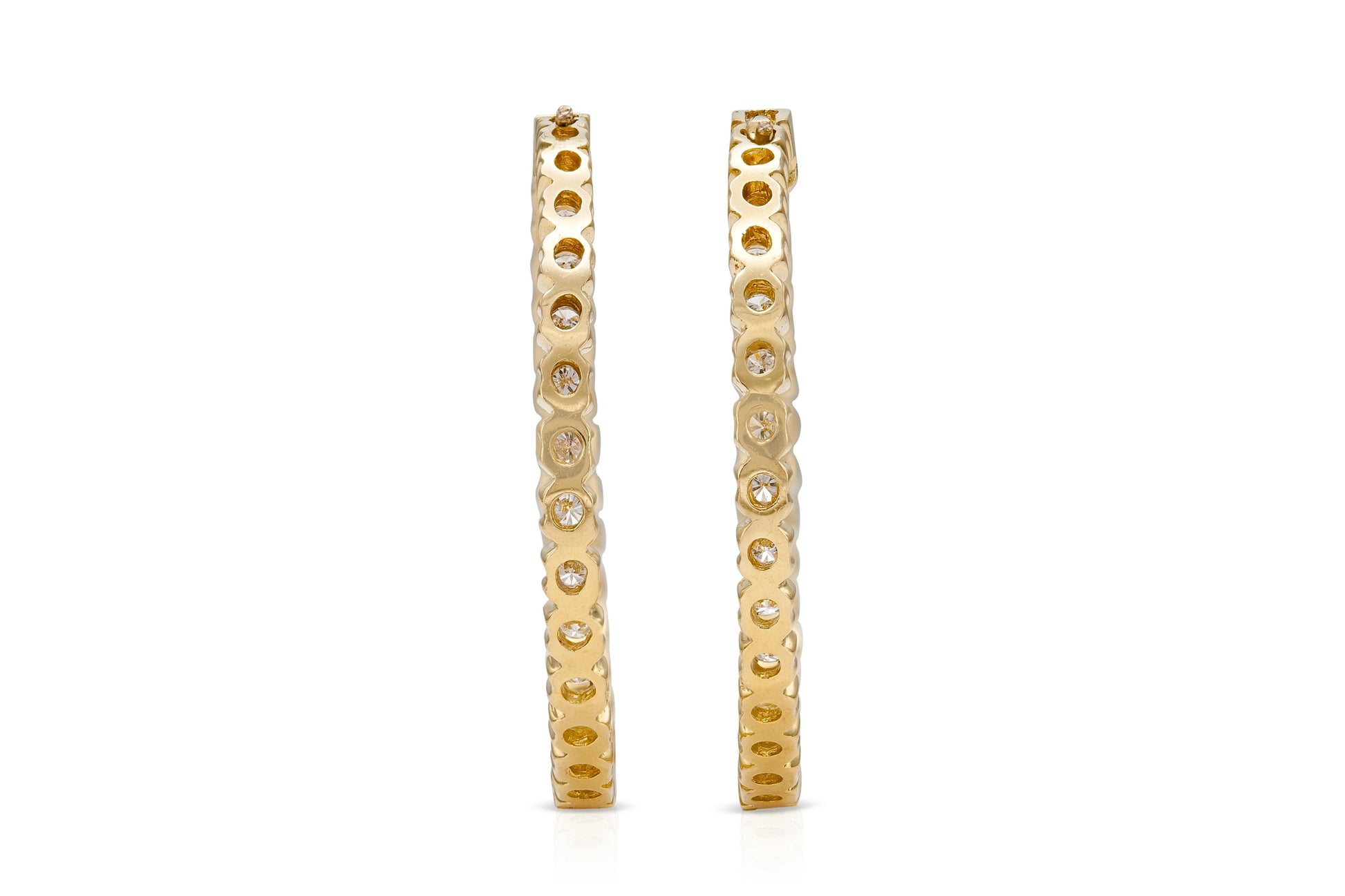 5.50 Carat Diamond Hoop Earrings