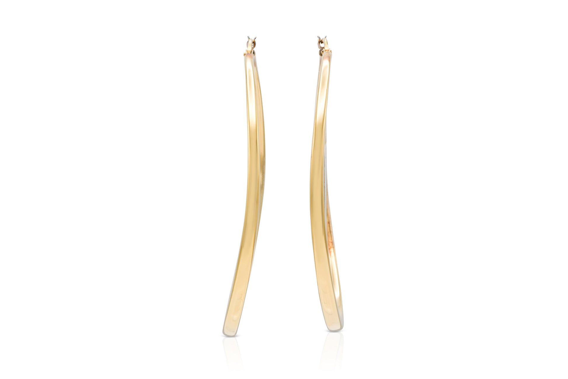 Roberto Coin Gold Curved Hoop Earrings