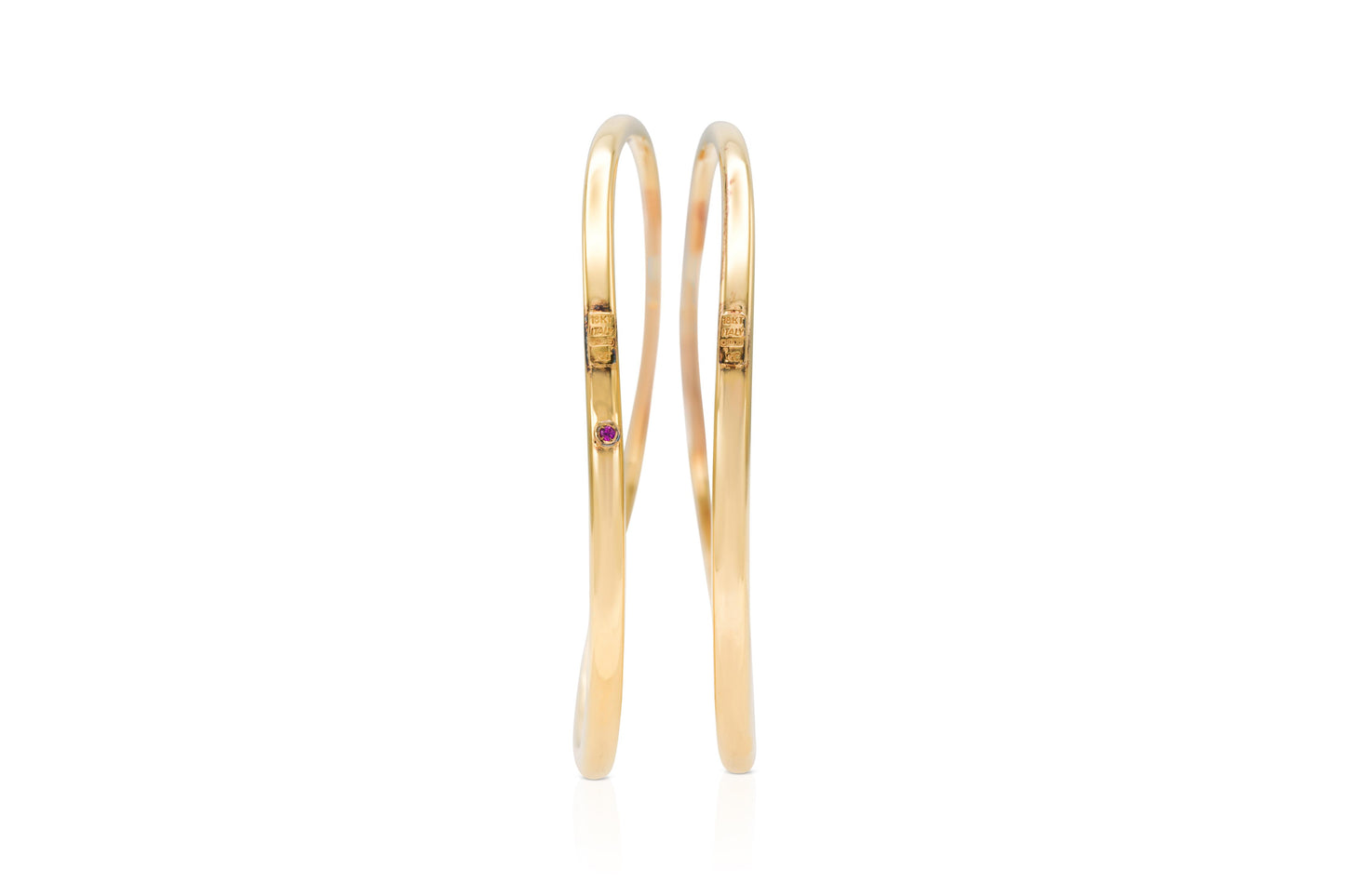 Roberto Coin Gold Curved Hoop Earrings