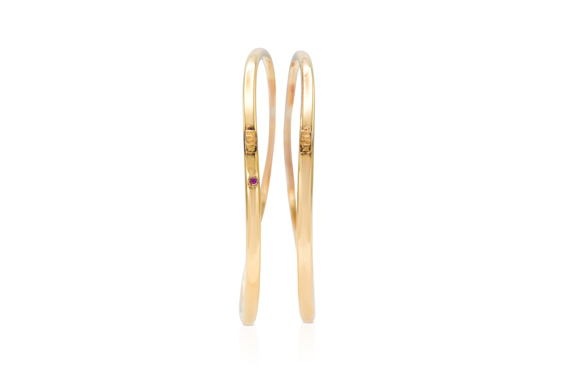 Roberto Coin Gold Curved Hoop Earrings