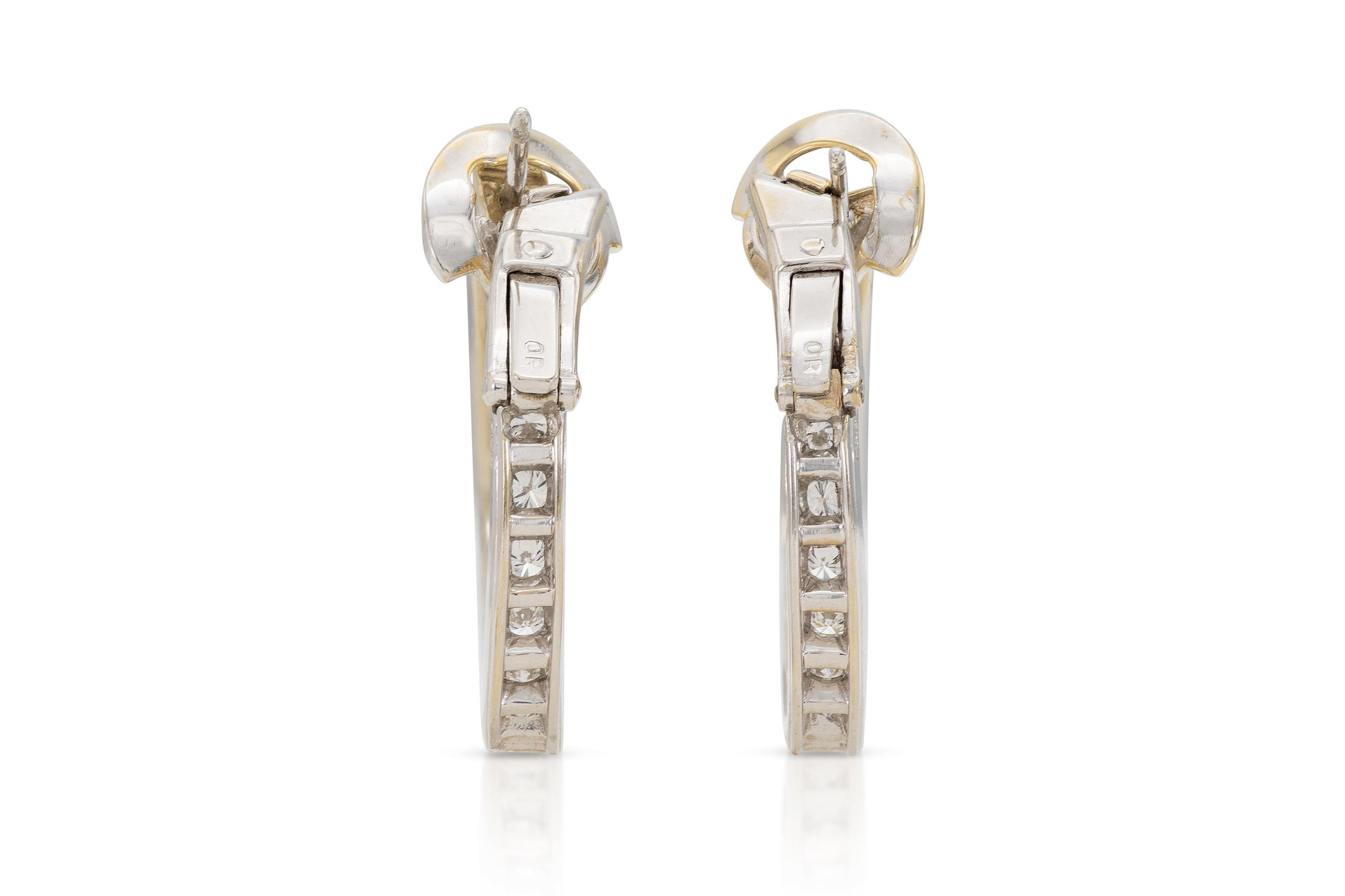 Van Cleef & Arpels 4.00 Carat Diamond Hoop Earrings