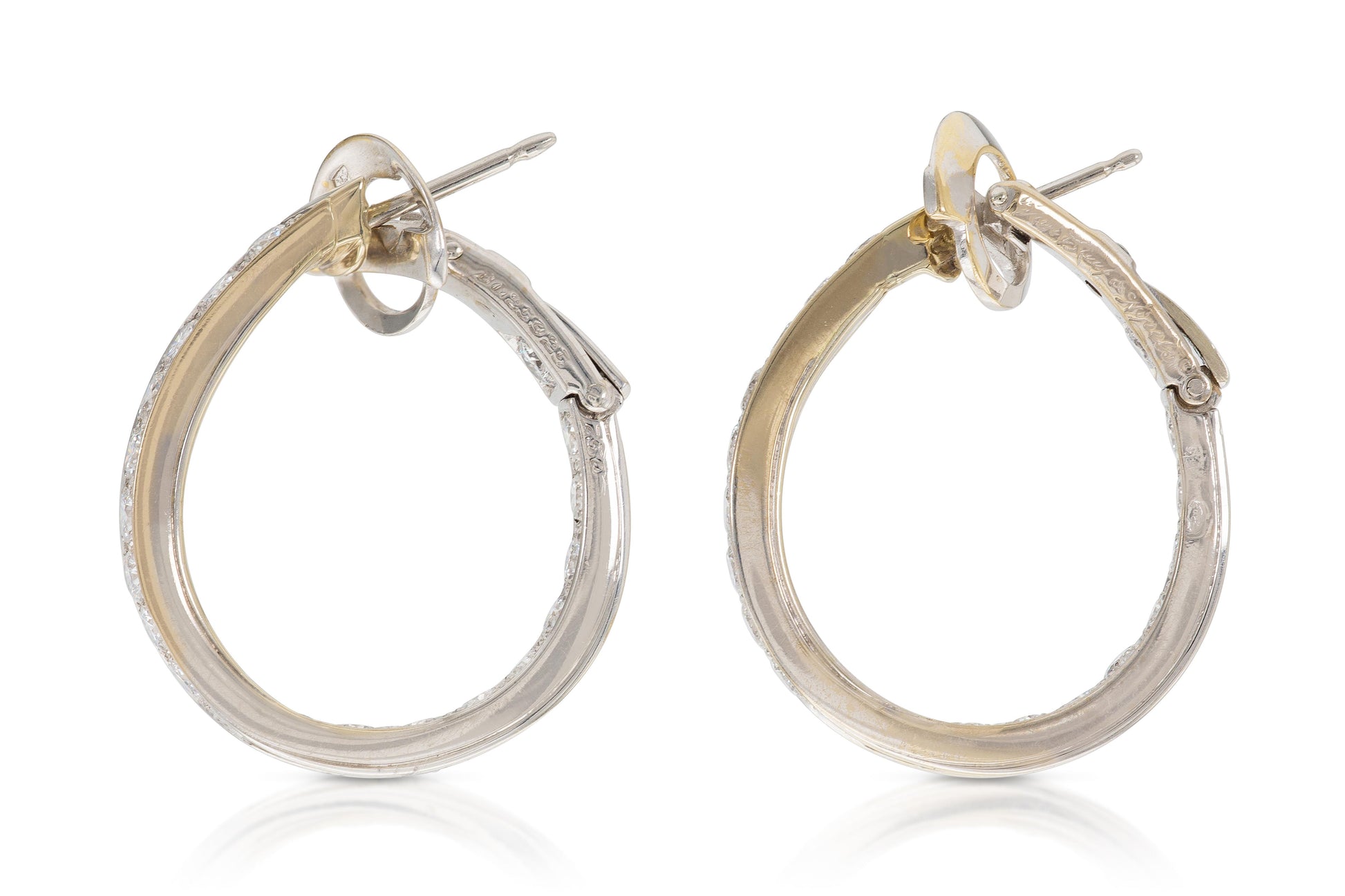 Van Cleef & Arpels 4.00 Carat Diamond Hoop Earrings