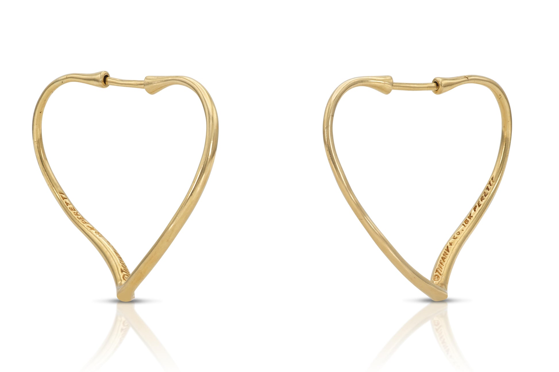 Tiffany & Co. Elsa Peretti Open Heart Hoop Earrings