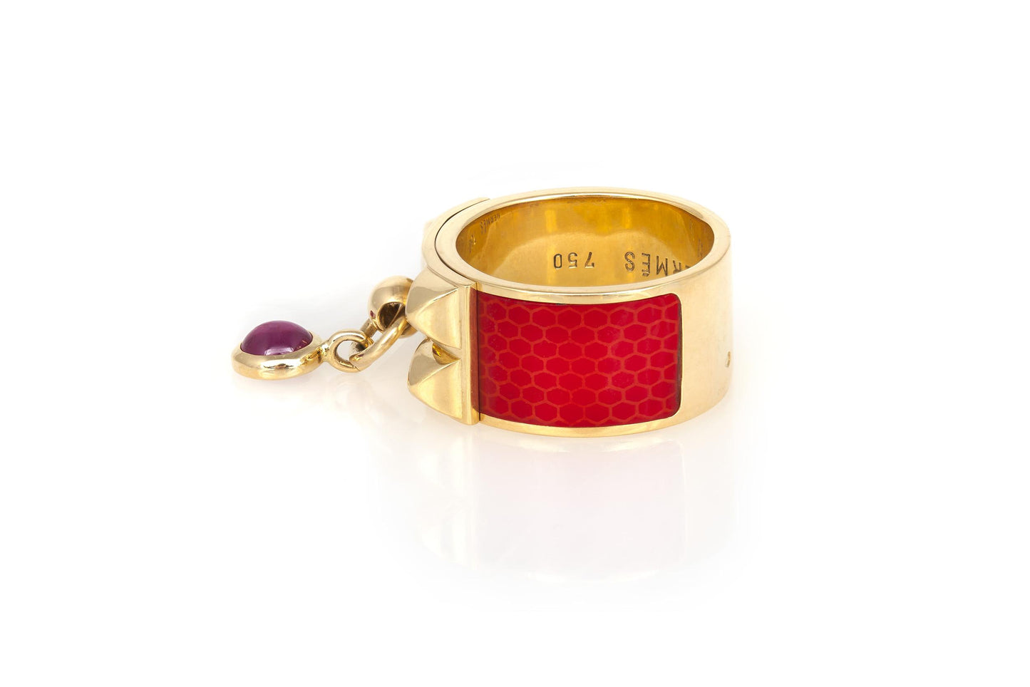Hermes Collier De Chien Red Enamel Ring