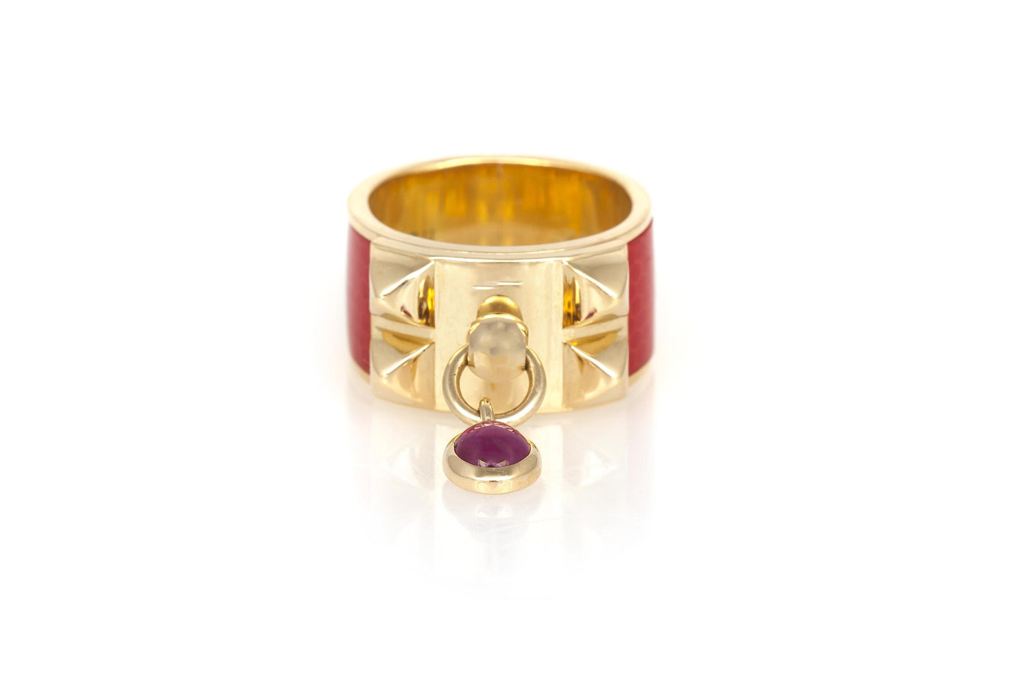 Hermes Collier De Chien Red Enamel Ring