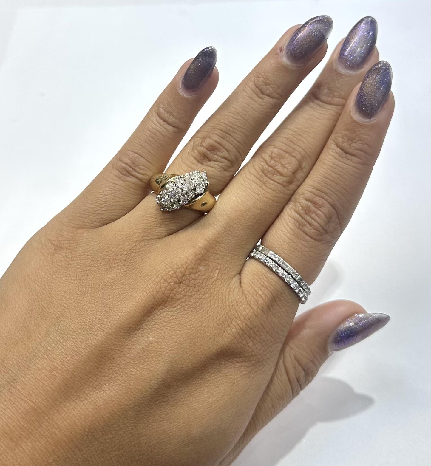 Vintage 1980s 1.00 Carat Round Cut Diamonds Ring