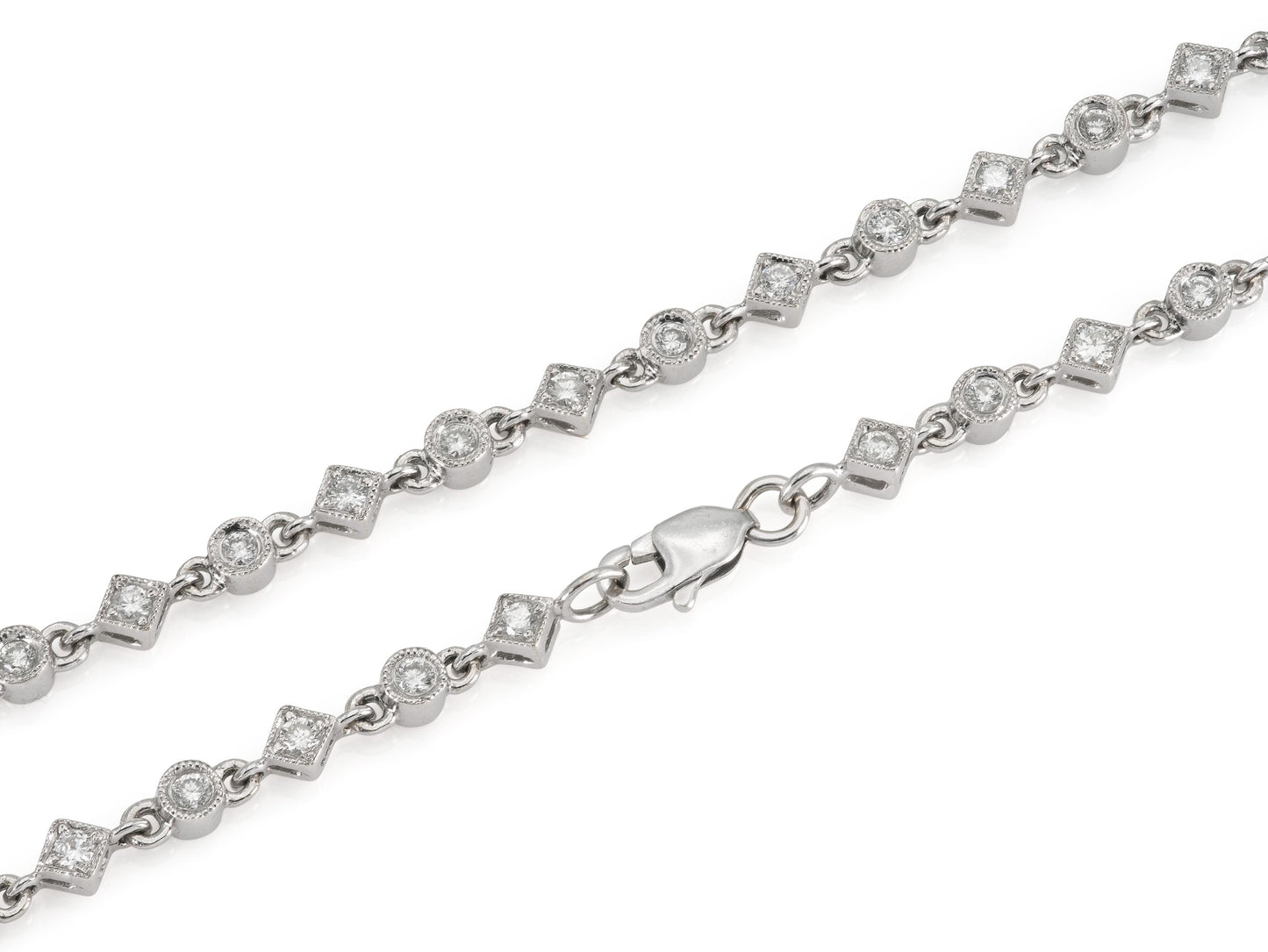 3.21 Carat Diamond Pendant Necklace