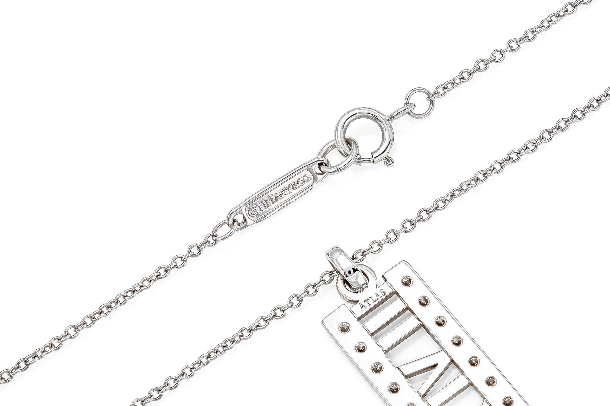 Tiffany & Co. Atlas Romen Numerals Pendant Necklace