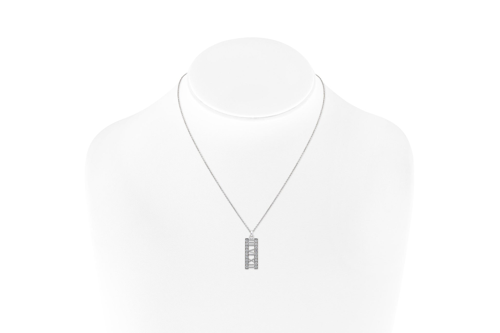 Tiffany & Co. Atlas Romen Numerals Pendant Necklace