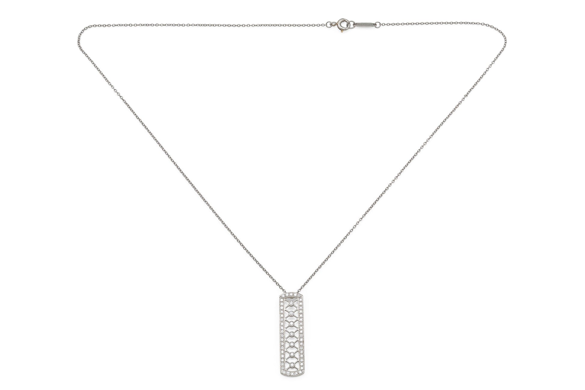 Tiffany & Co. Diamond Voile Weave Pendant necklace