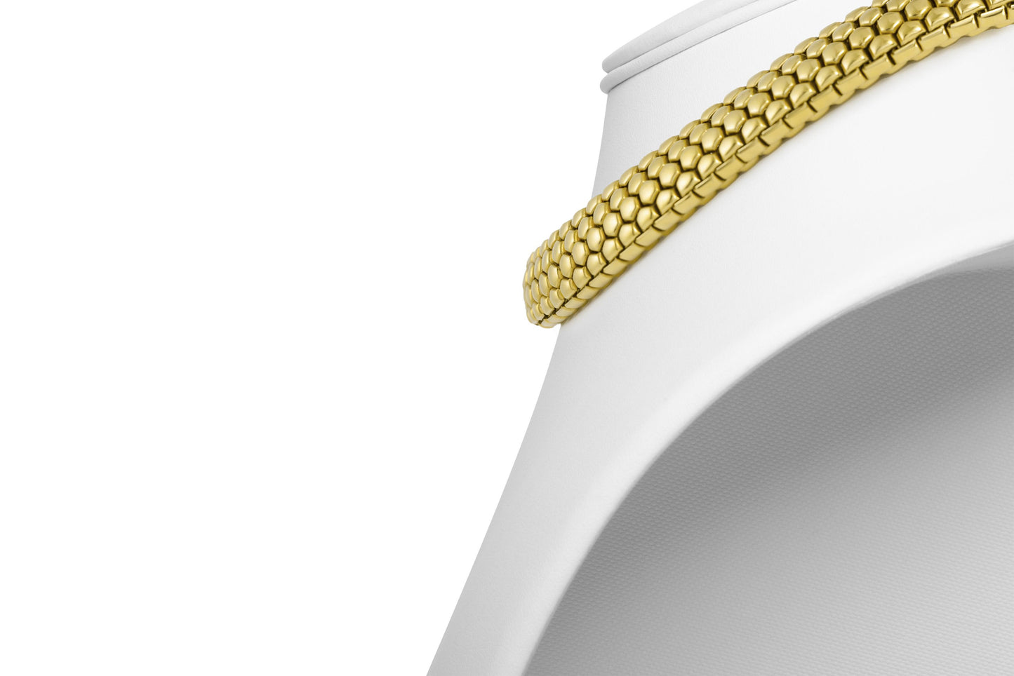 Vintage 1980s Fope Gold Honeycomb Collar Necklace