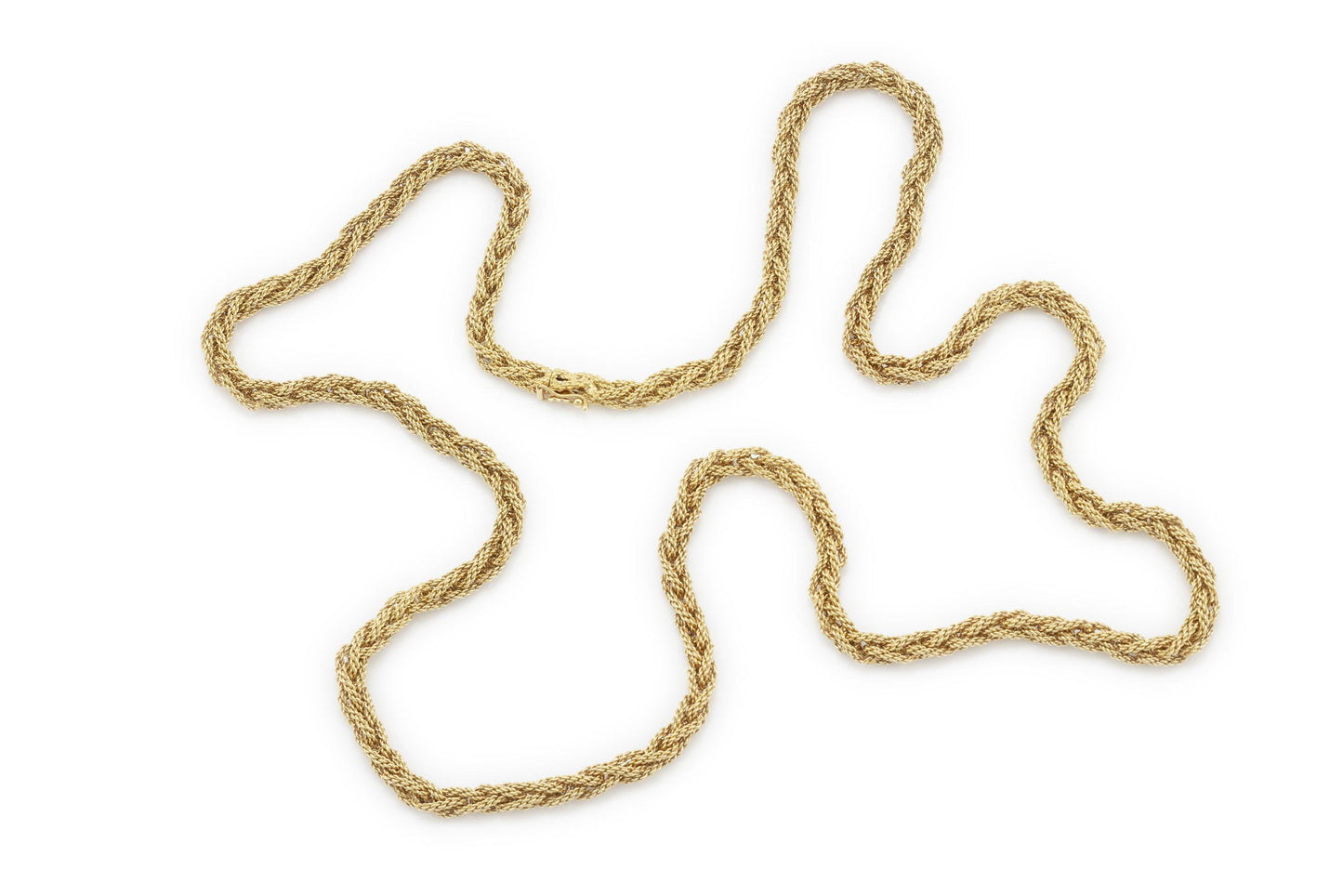 Vintage 1960s Gold Wheat Chain Necklace