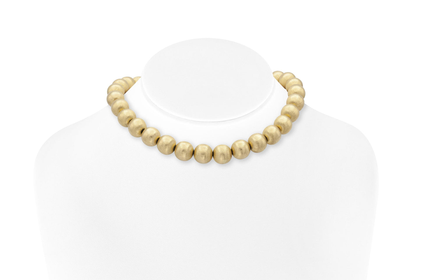 Brushed Gold Balls Necklace