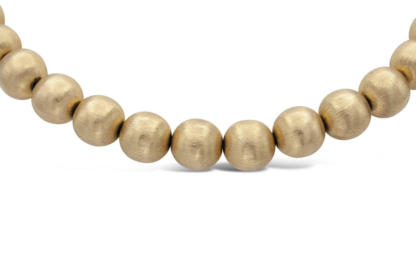 Brushed Gold Balls Necklace