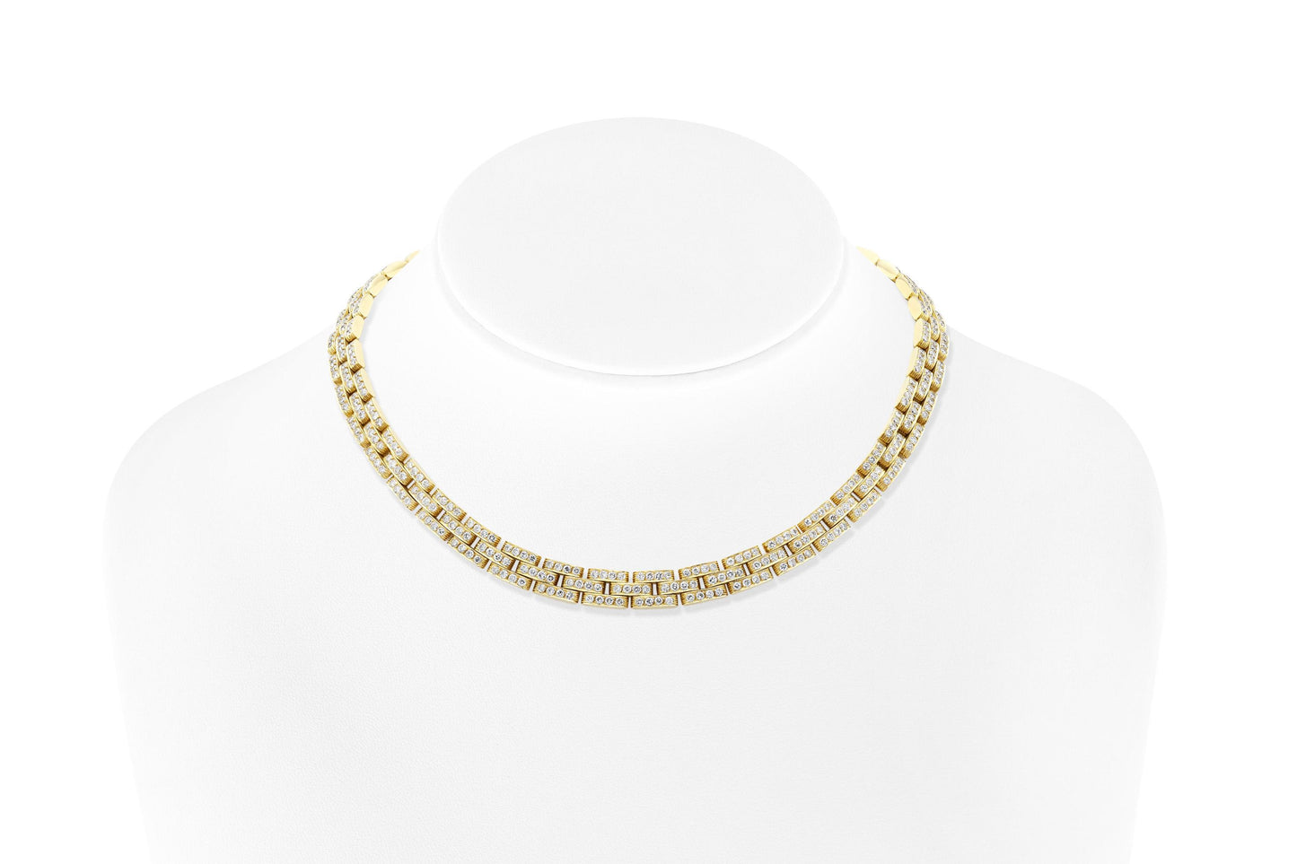 Vintage Cartier Maillon Panthere Necklace with Diamonds