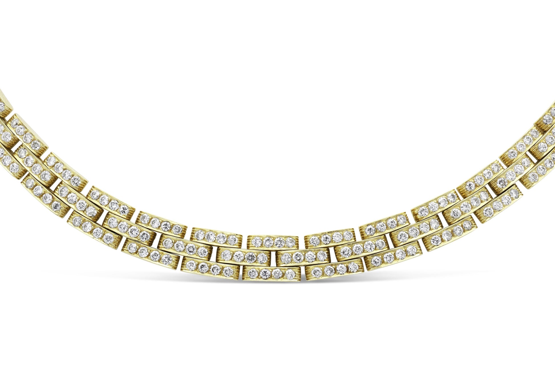 Vintage Cartier Maillon Panthere Necklace with Diamonds
