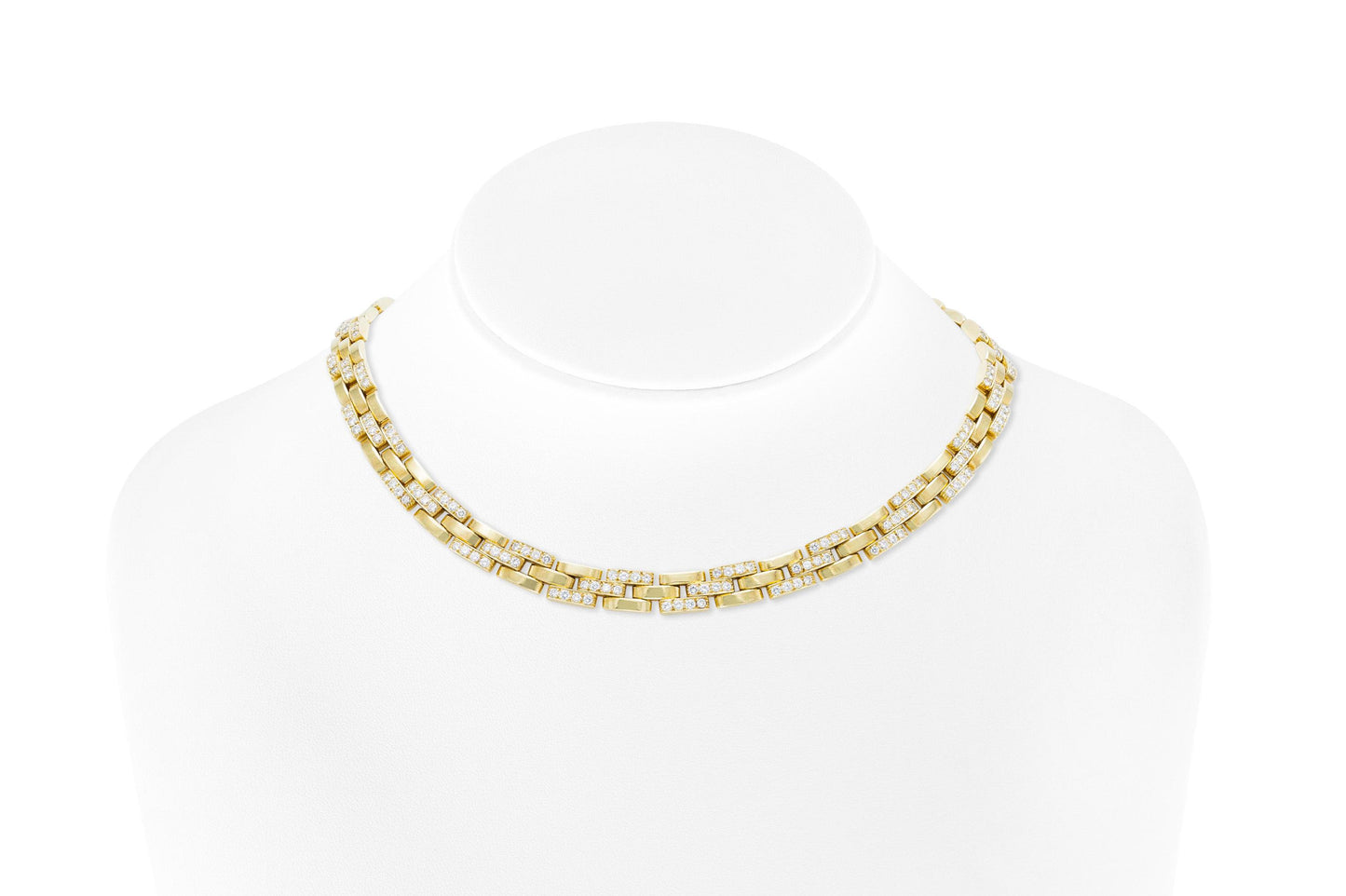 Cartier Maillon Panthere Necklace with Alternating Diamond Links