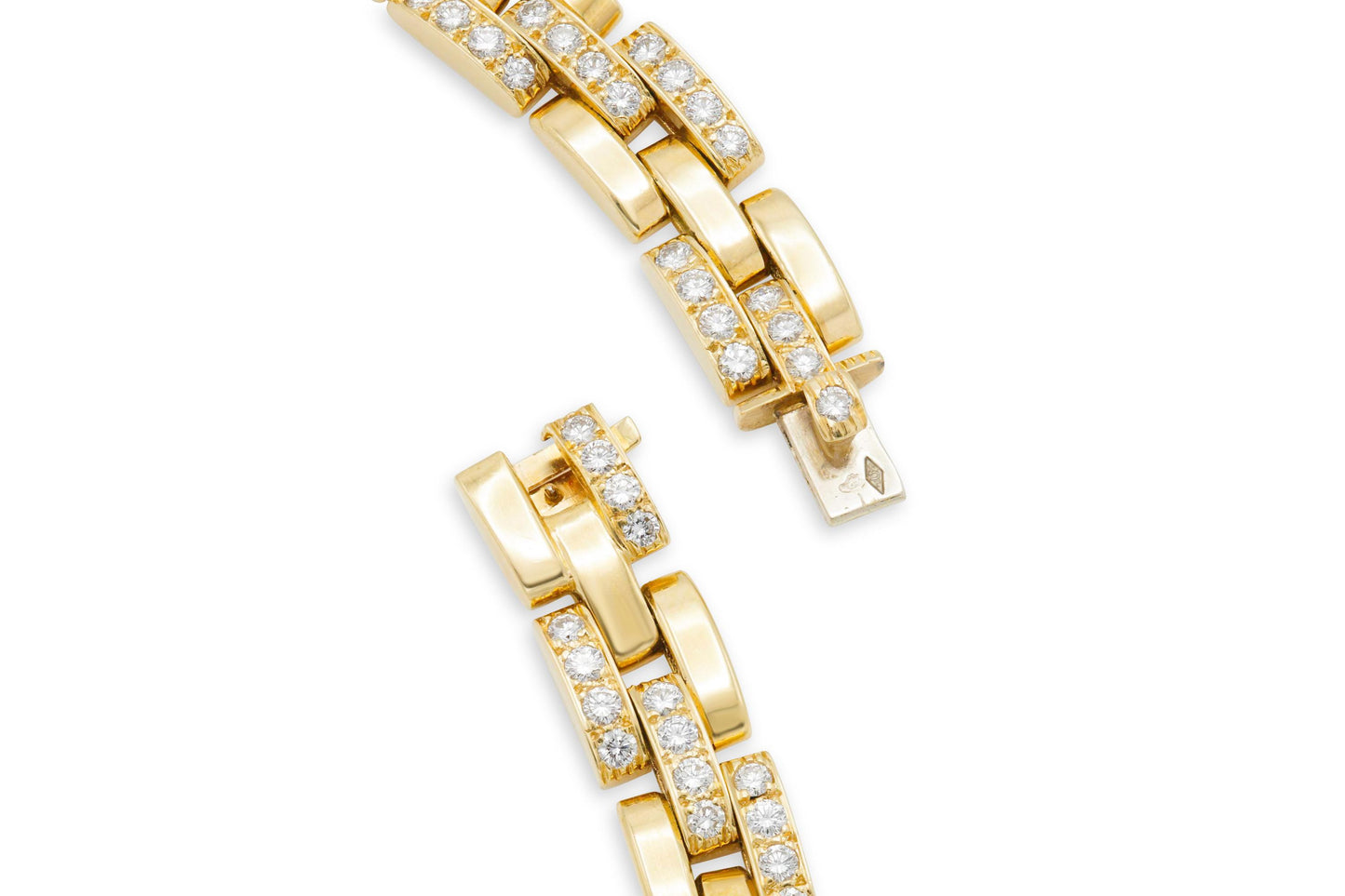 Cartier Maillon Panthere Necklace with Alternating Diamond Links