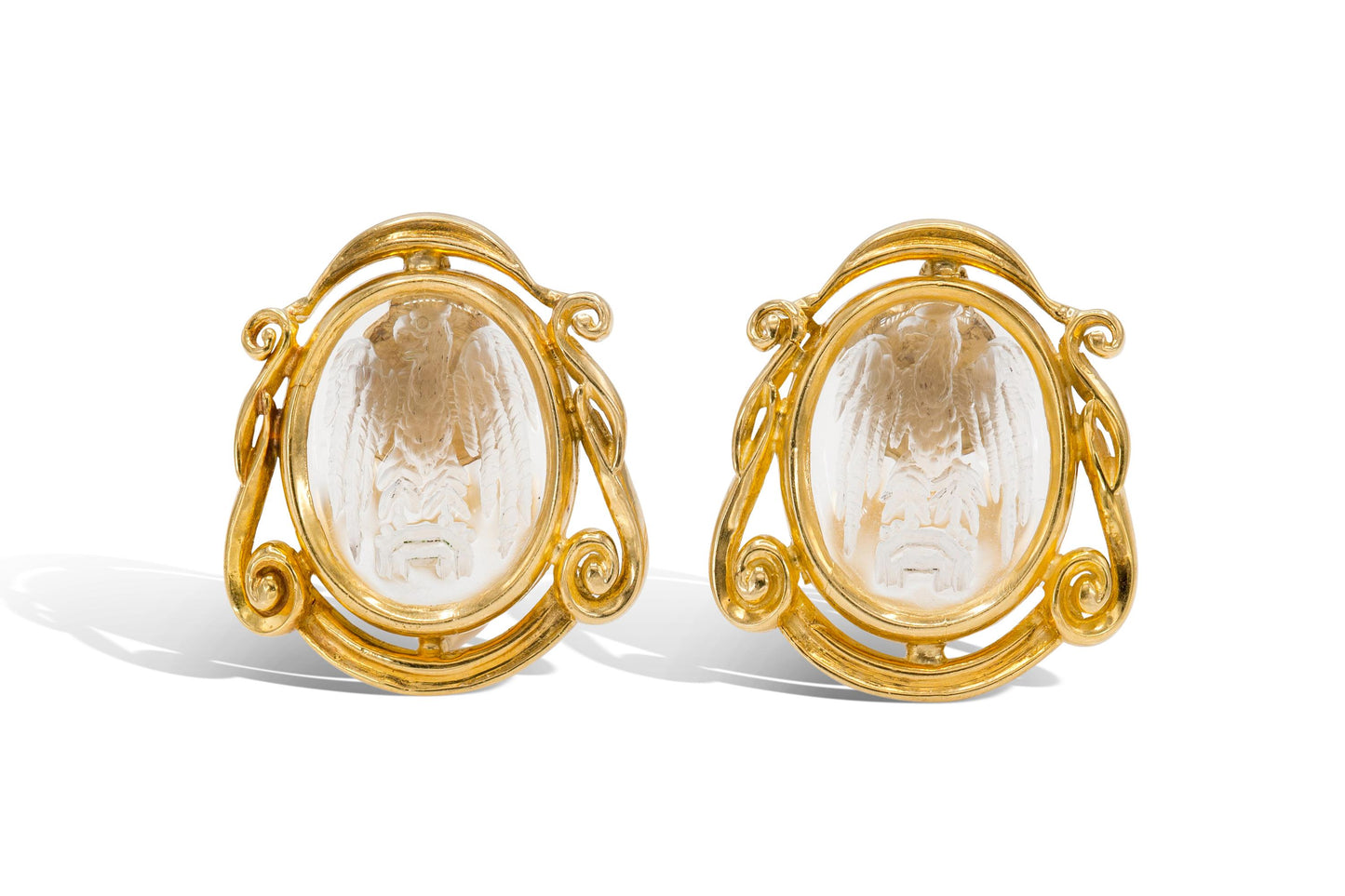 Vintage 1960s Lalaounis Crystal Intaglio Set