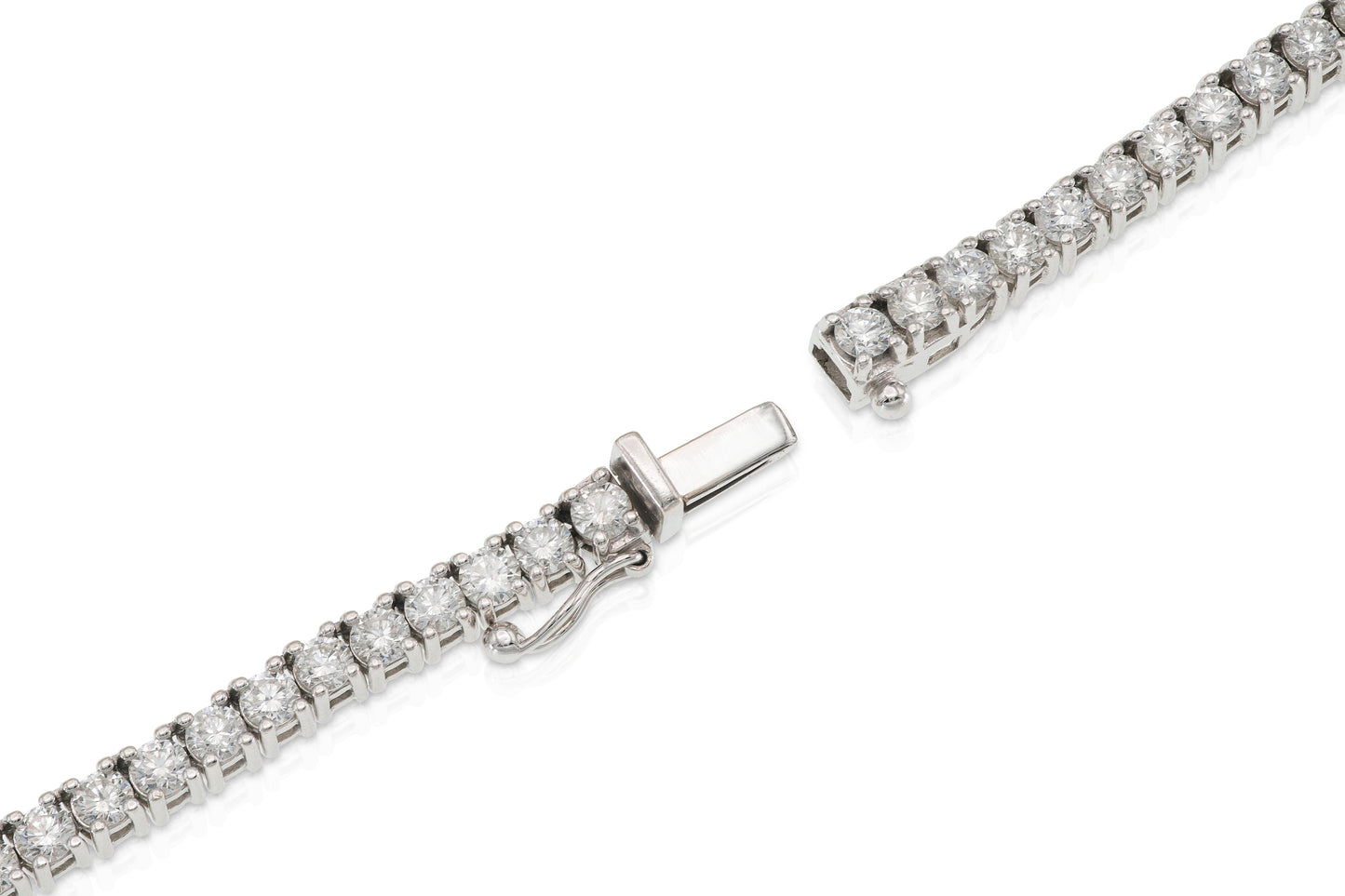 34.00 Carat Diamond Tennis Necklace - lock image veiw 2
