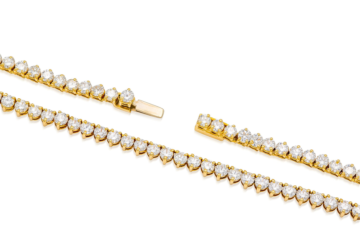 18.00 Carat Round Brilliant Cut Diamond Tennis Necklace