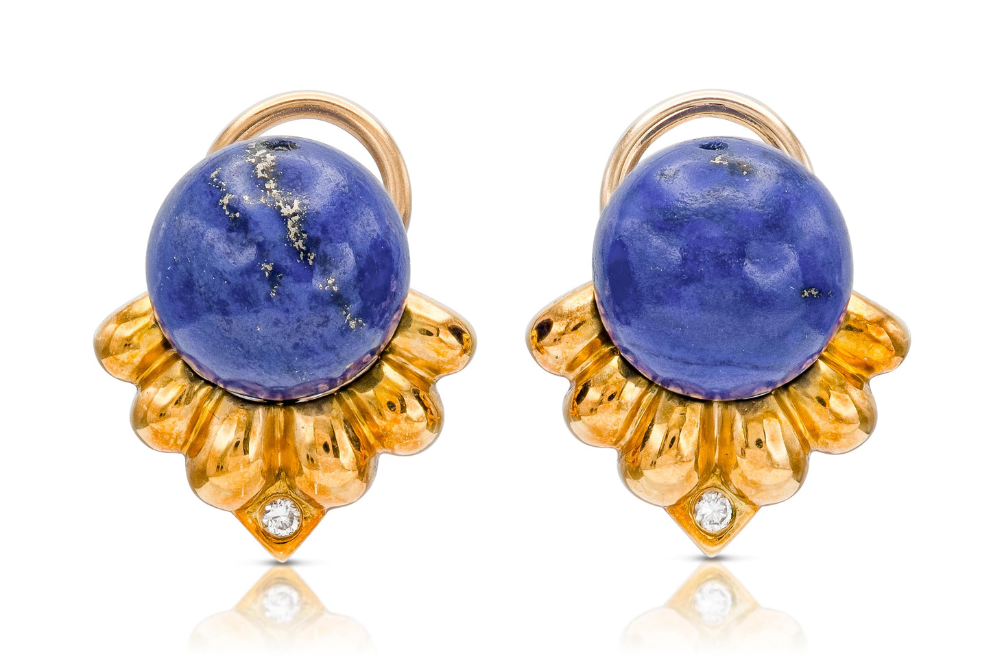 Trio Lapis Lazuli Beads Necklace and Earrings Set
