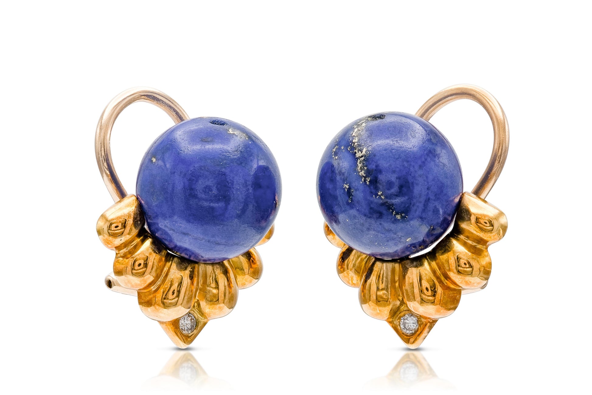 Trio Lapis Lazuli Beads Necklace and Earrings Set